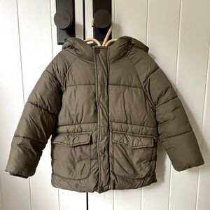 Zara Olive Taupe Boys Puffer Jacket